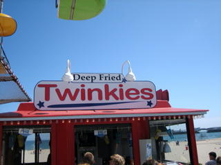 Beach stall: Deep Fried Twinkies.